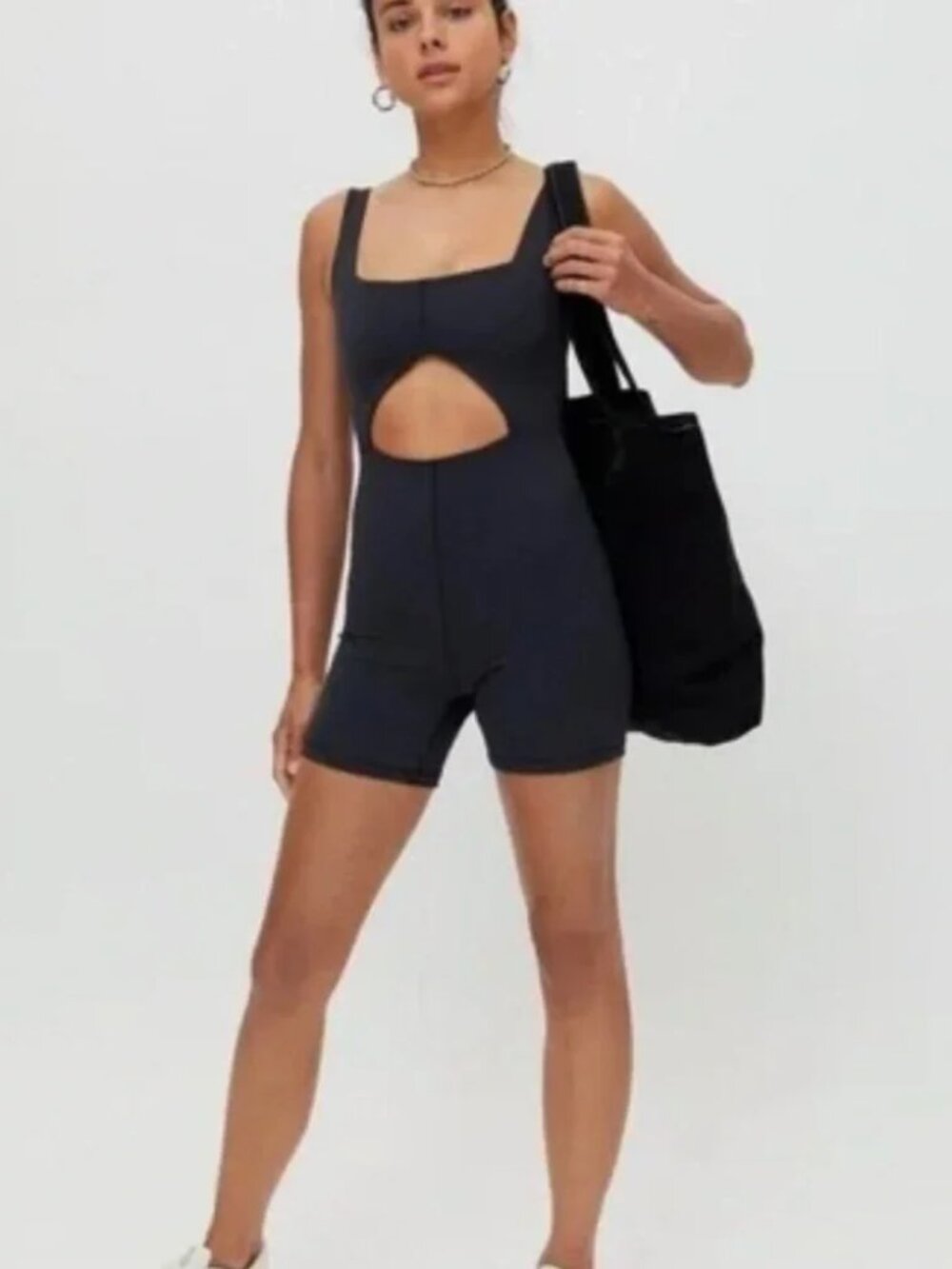 WeWoreWhat Cut Out Bodysuit in Black Logo Festival REVOLVE